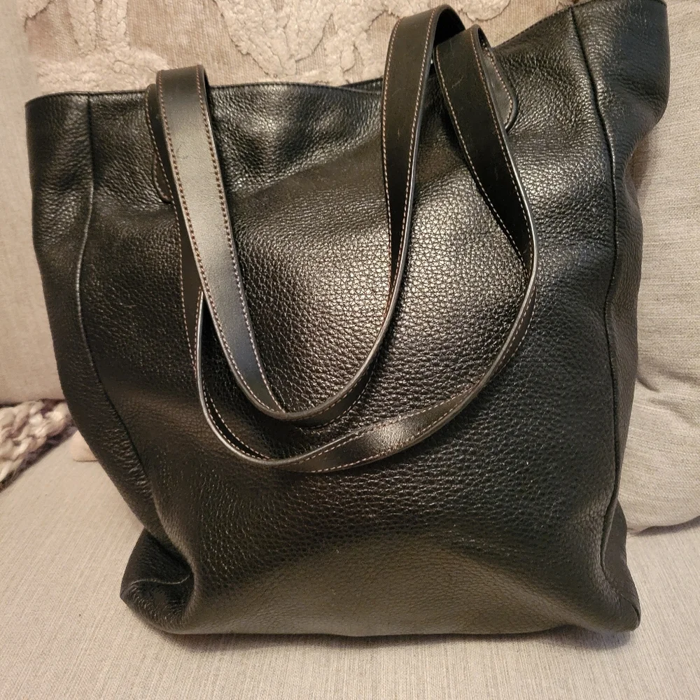 Ralph Lauren Black Leather Tote Bag - Picture 2 of 7